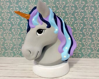 plush unicorn bank