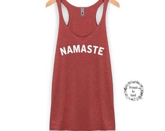 Namaste Tank Top | Yoga Tank Top - But First Yoga - Namaste - Yoga - Racerback Tank Top - Yoga Top