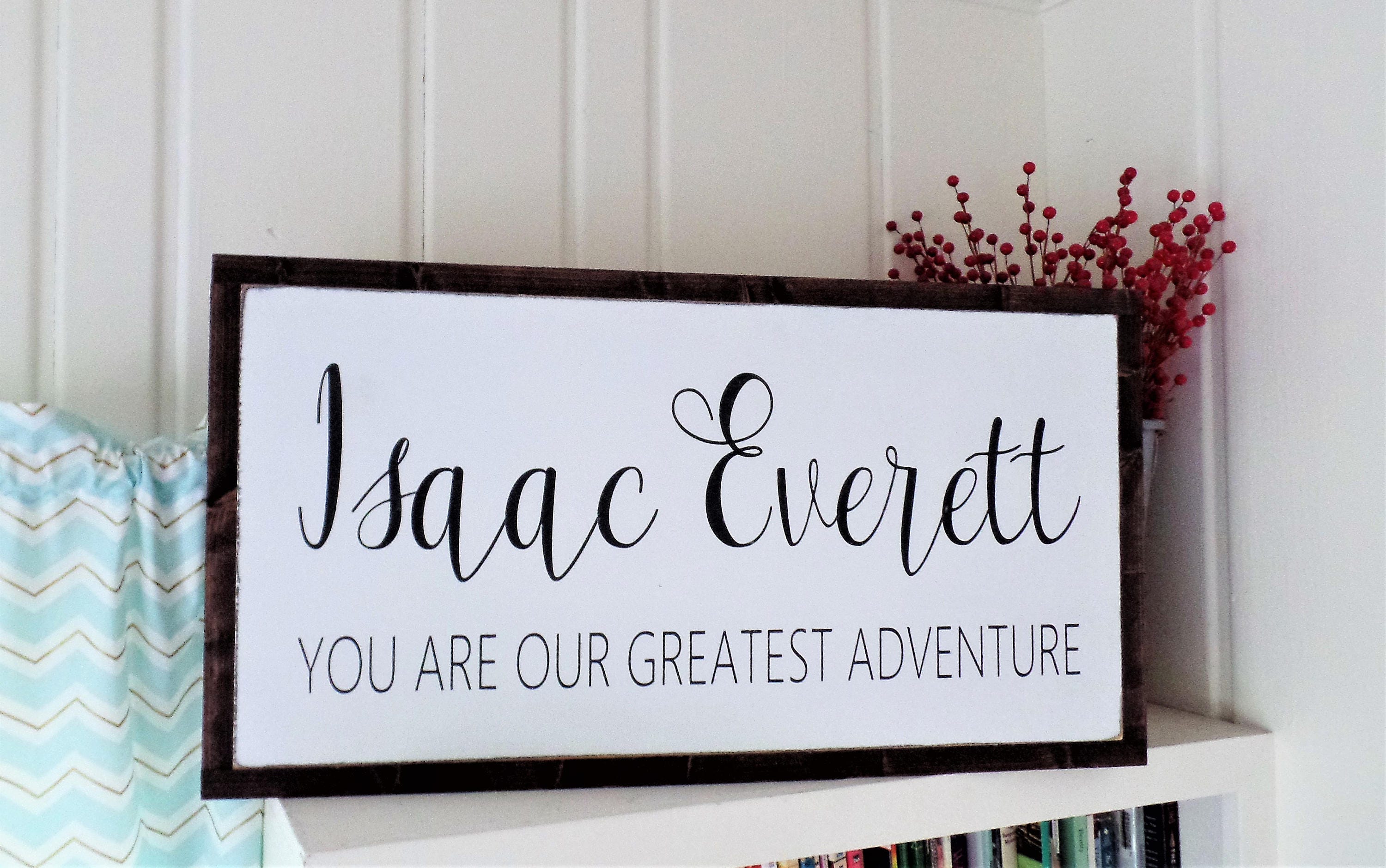 Personalized Over the Crib Wood Sign Baby Name Wooden Sign You