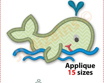 Whale Applique Design. Whale embroidery design. Embroidery designs whale. Applique whale. Whale applique. Machine embroidery design.
