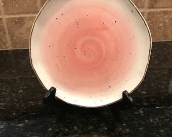 Anthropologie Mimira Canape Appetizer Dessert Side Plate Pink