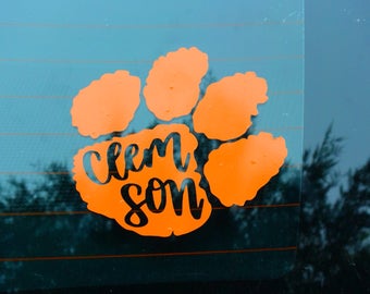 Clemson Paw Sticker Clemson Decal Clemson Sticker Clemson University Sticker Clemson Alumni Clemson Car Decal
