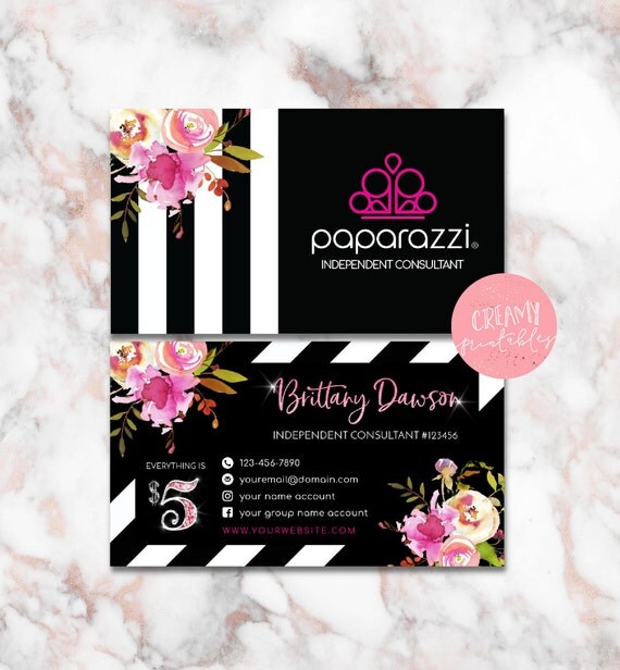 free paparazzi business cards to print