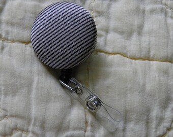 Silk Pinstripe Badge Reel, ID Holder