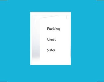 Funny sister card | Etsy