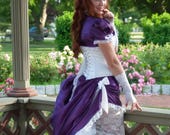 Purple Victorian Wedding Dress | Vintage Diva | Steampunk Gown, Corset Outfit, Steampunk Costume, Fantasy Ball Gown, Elegant Gothic Dress
