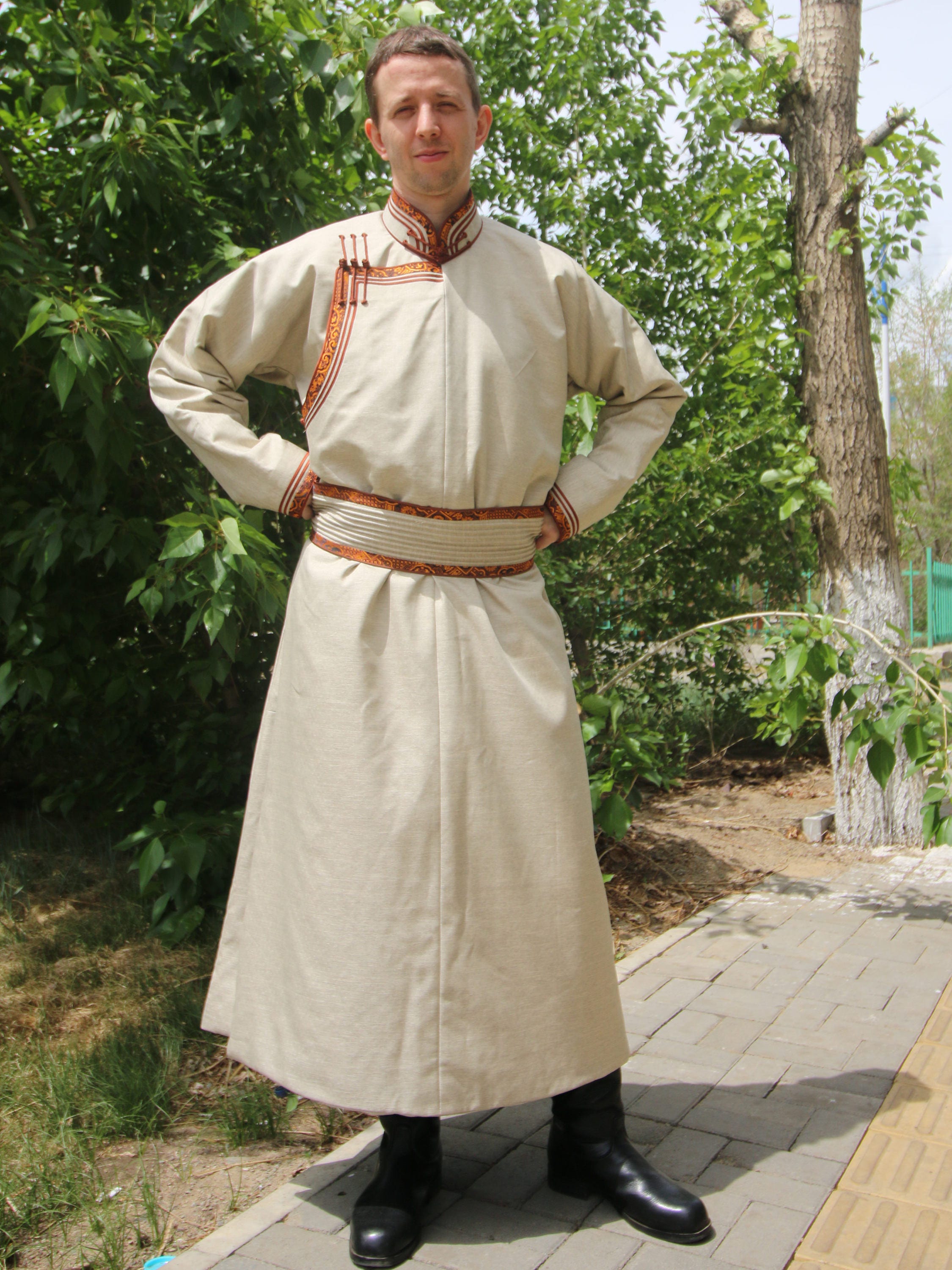 Traditional Mongolian Deel Padded