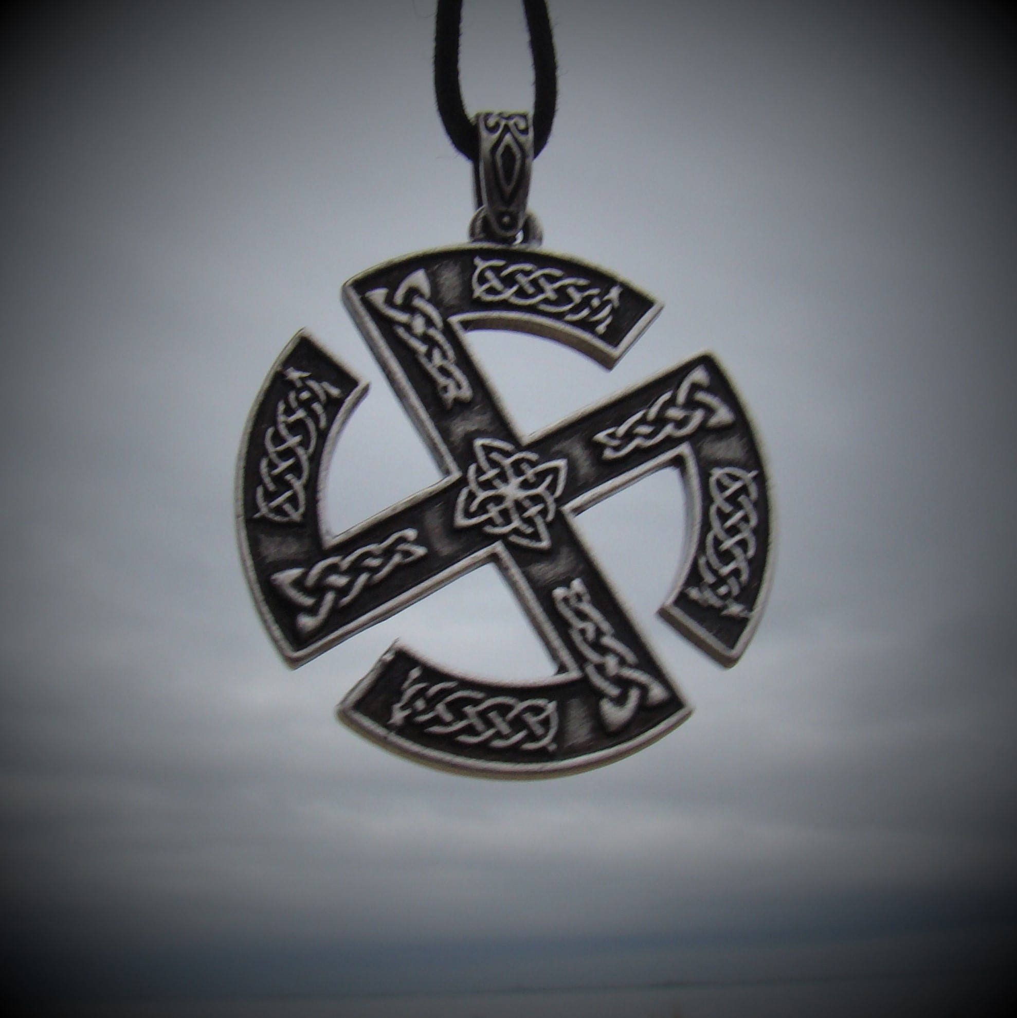 Norse Sun Wheel Necklace Luck Pendant Nordic Knot Slavic