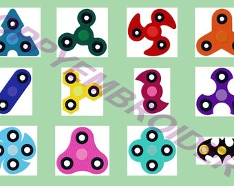 SPINNER fidget Design for Embroidery machine / motifs pour broderie machine / instant download