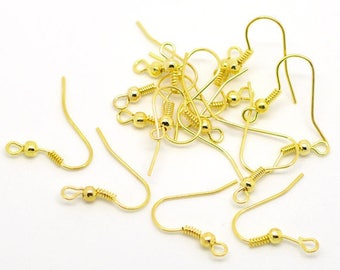 10 Supports hooks earring 18 x 19 mm