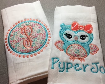 Baby Burp Cloths, Personalized Burp Cloth, Baby Burp Cloth, Burp Cloth Set, Baby Girl Burp Cloth, Baby Boy Burp Cloth