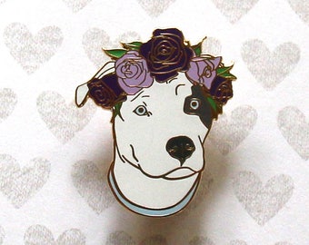 Dog Enamel Pin, Enamel Pins, Hard Enamel Pin, Dog Lapel Pin, Dog Brooch, Cute Enamel Pin, Valentines Day, Valentines Day Gift