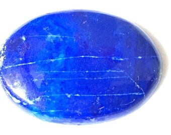 Royal Blue Oval Shaped Lapis Lazuli Cabochon AAA 1g