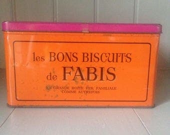 French Biscuits Advertising Tin 'Fabis'/Large Tin/