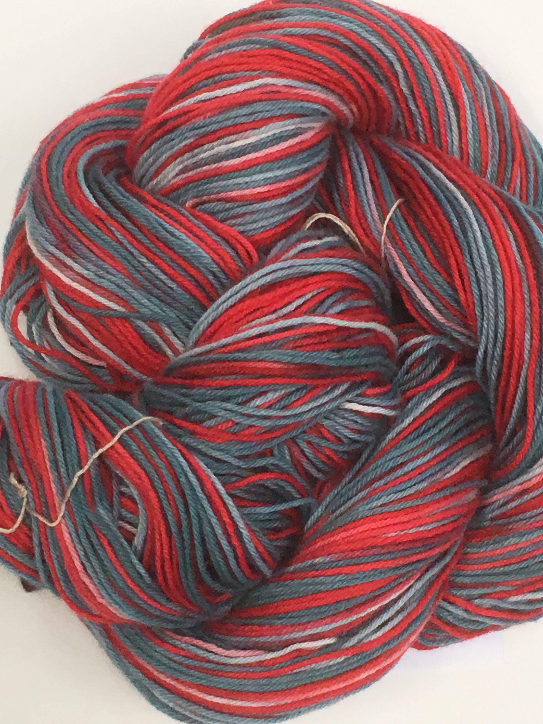 Handdyed cotton fingering yarn 4ply 20 yard miniskeins