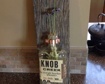 Rustic Whiskey Bottle Sconce