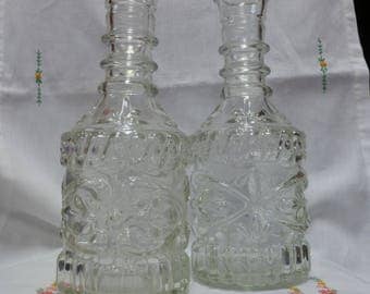 1970's Glass Decanters (Set of 2)