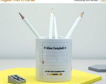 ON SALE Teacher Gift | Best Teacher Desk Tidy | Present for Teacher
