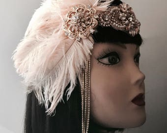1920s headpiece/Gatsby headpiece/Flapper headpiece/Rhinestone headpiece/Wedding headpiece/1920s style/hair accessories/hair jewelry/Miaella