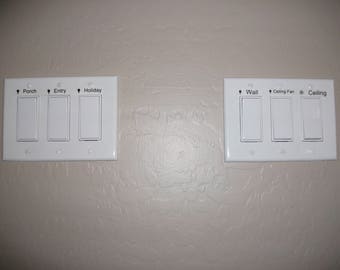 Light Switch Labels - No more fumbling to turn on the right light!