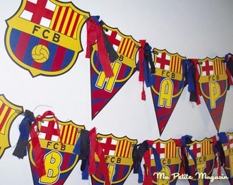 FC Barcelona Birthday Banner - Barcelona Birthday Banner - Barcelona Banner - FC Barcelona Birthday Party
