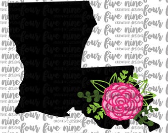 Louisiana Floral SVG File