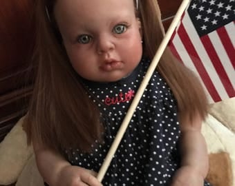 Reborn Toddler Arianna by Reva Schick 28 in. July 4 SALE