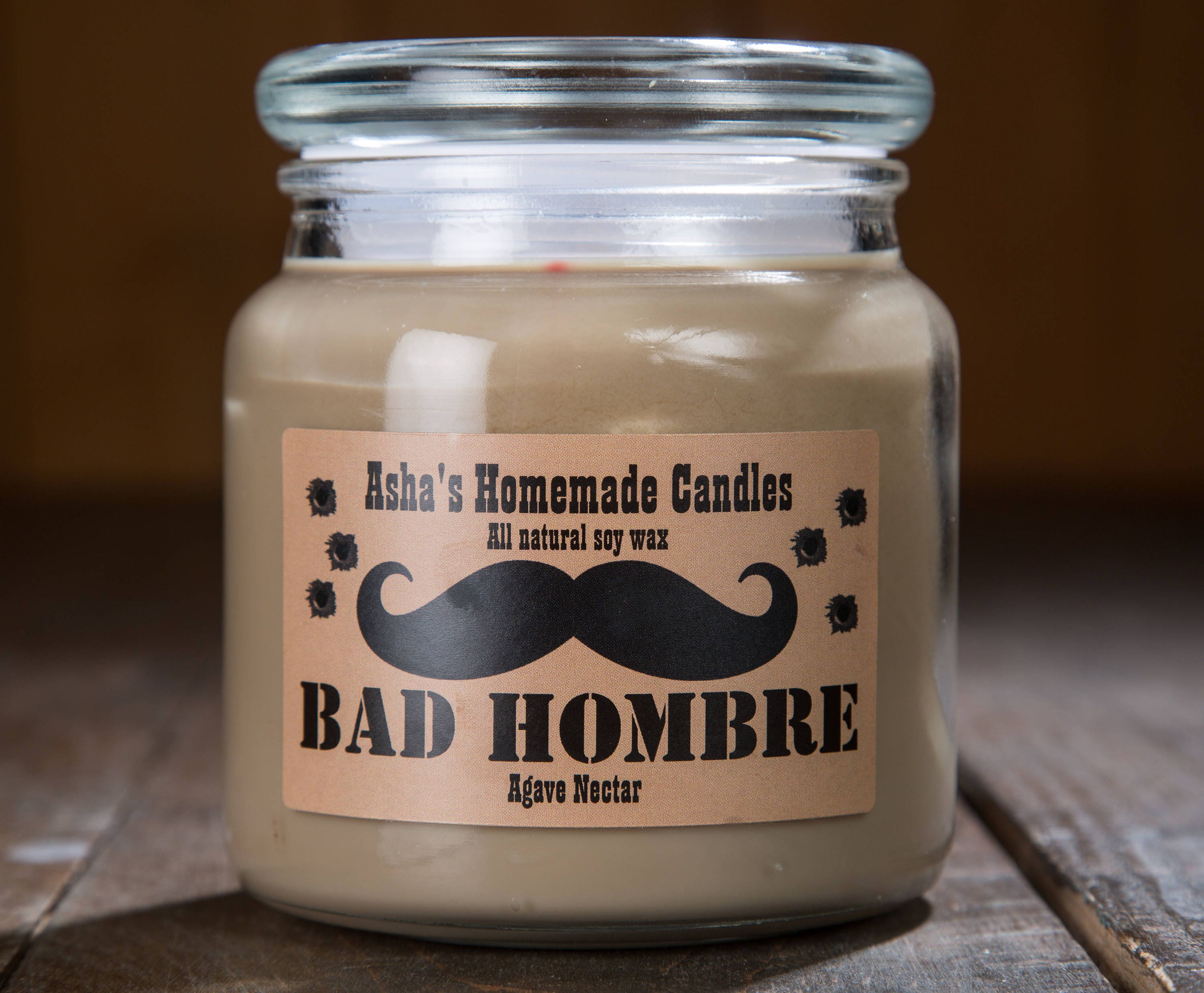 Bad Hombre Soy Candle Agave Nectar 16 oz. All natural