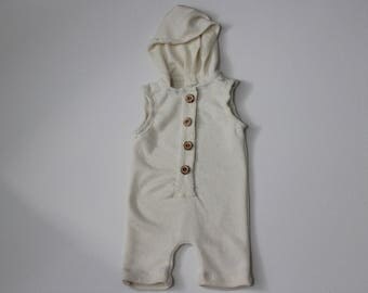 Baby Boy Romper, baby 1st birthday outfit boy, baby hoodie, Newborn Romper, Cake Smash outfit, Christmas baby outfit, Cream baby hoodie