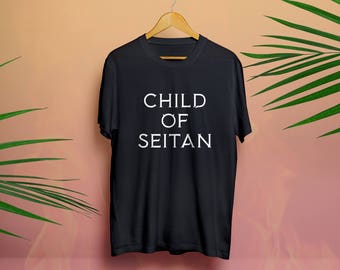 Child of Seitan vegan t-shirt in Black, White or Grey