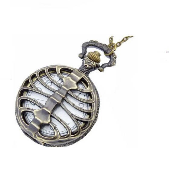 Download 1 side anatomical rib cage skeleton Pocket Watch steampunk