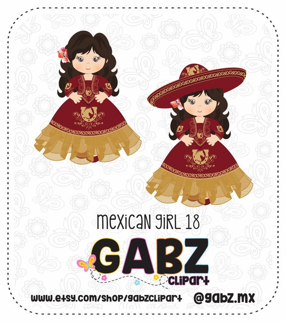 Mexican Girl 18 Fifteen Party Sweet Sixteen Clipart