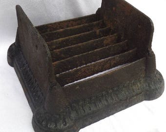 Antique Cast Iron Boot Scraper, English Circa 1890, Heavy Quality Piece Weighs 10kg, Aged Patina, Perfect for Muddy Walks! 12" x 12" x 7"