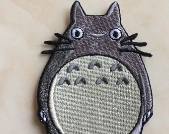 My Neighbor Totoro Patch 3" Embroidered Iron on Badge Costume Applique Motif Bag Hat T-Shirt Souvenir Collectible Retro Rare Cartoon Kids