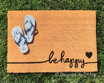Customer Appreciation Sale! Going fast! Hurry, don't miss out! Be Happy Coir Doormat Coir Funny Doormat / Welcome Mat / Doormat