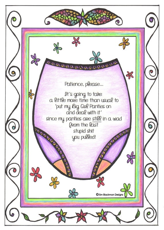 Items similar to Big Girl Panties In A Wad print (Version 2) on Etsy