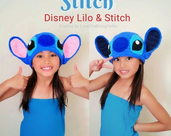 Stitch hat, Lilo and Stitch crochet hat, disney crochet character hat, disney stitch hat,stitch costume, stitch baby photo props,crochet hat