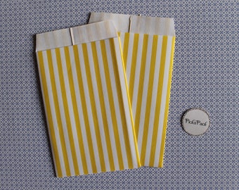 20 striped christening communion birth marriage "confettata" bags paper carrier bags paper bags sacs en papier