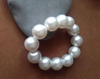 bracelet fantaisy white beads