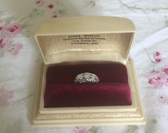 Vintage Shabby Chic/Art Deco/Victorian Ring Presentation Box