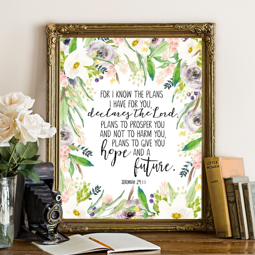 Jeremiah 29:11 For I know the plans I have for you Bible
