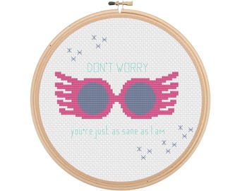 Luna Lovegood Glasses - Harry Potter - Cross Stitch Pattern - INSTANT DOWNLOAD
