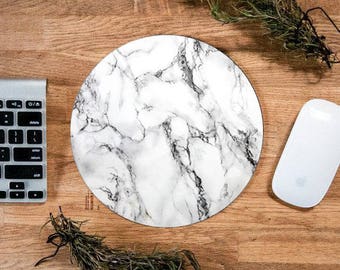 Marble Mousepad, Marble, 7.5" Circle Mousepad, Dorm Supplies, Back to School, Tech, Tech Gifts, Marble Decor, Autumn Sale, Gifts under 10
