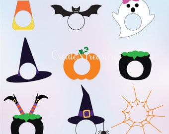Halloween monograms svg, monogram frames svg, Thanksgiving svg, Ghost svg, Pumpkin svg. Cut file for Silhouette and Cricut. SVG, DXF, PNG.
