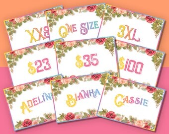 Price cards, Name cards, Size Cards, New Styles 2017 + Dsny Collection, LuLa Price, LuLa Name, Lula Tags, Size Sign, Instant Download