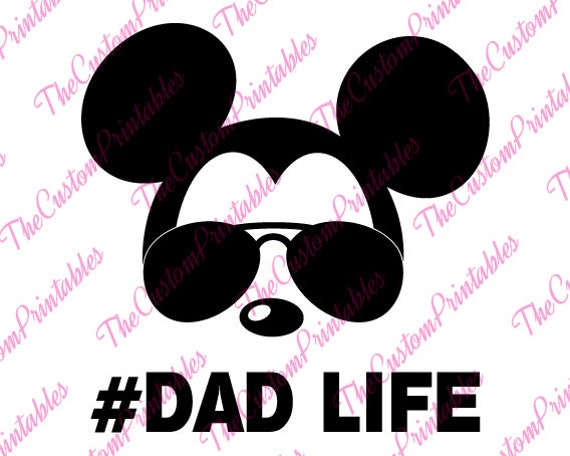 Download 25%OFF Dad Life Mickey Head Glasses Mouse Disney SVG