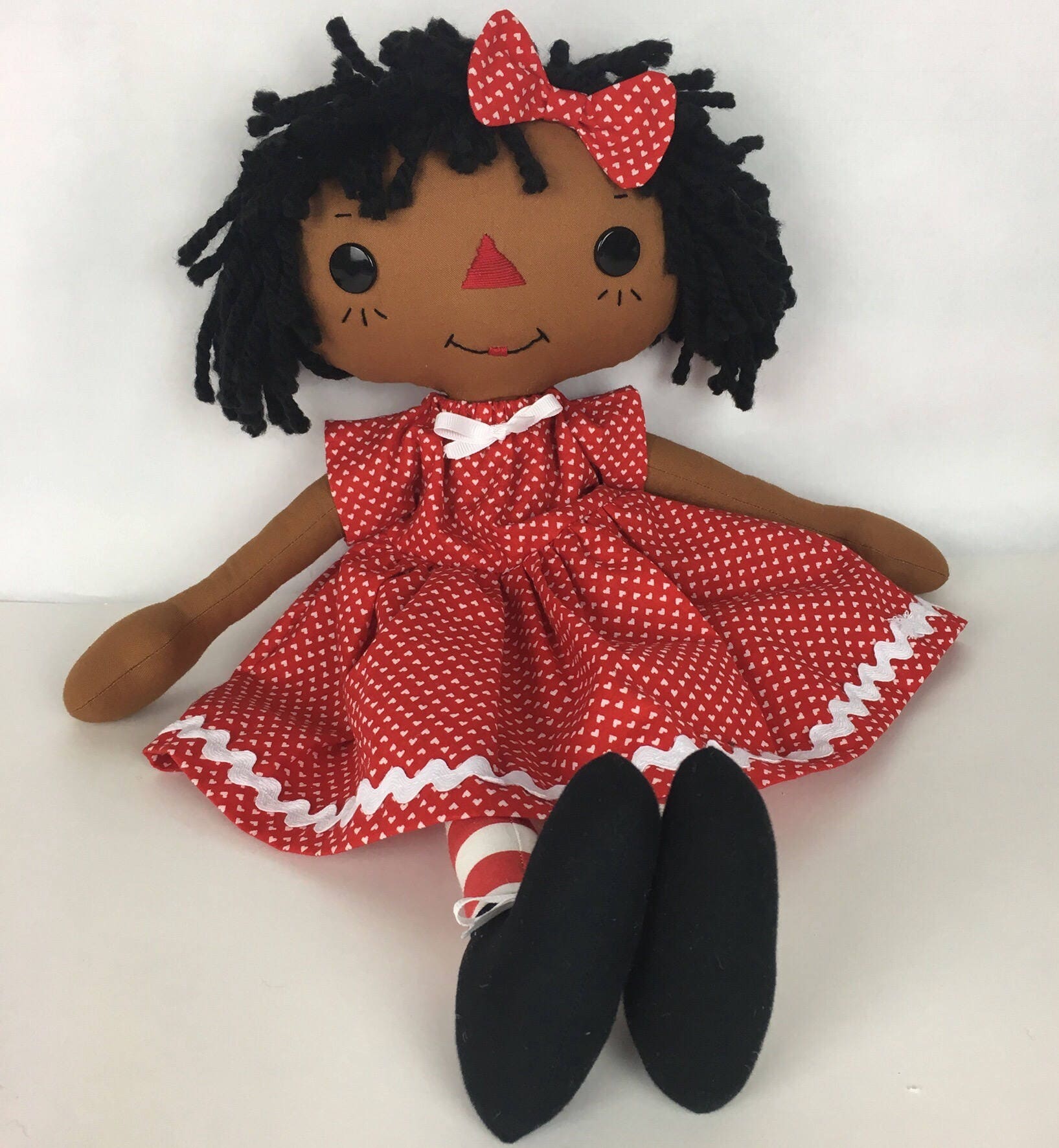 Cinnamon Annie African American Raggedy Ann Doll Black Baby