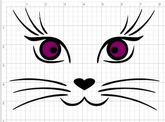 Download 2 Cat Faces Designs SVG EPS DXF Pdf Studio 3 Cut File