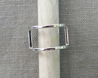 Bague anneau argent "Transparence"