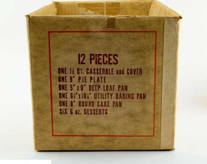 Vintage Fire-King Copper Tint Complete 12 Piece Ovenware Set